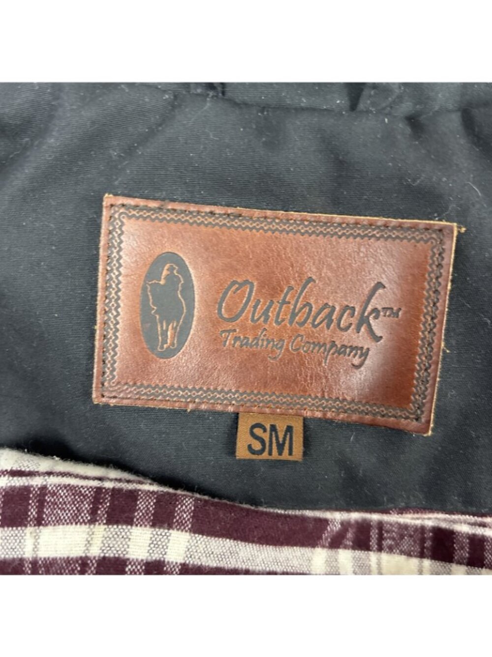 Outback Trading Co Womens Stormy Oilskin Jacket Sz Small Quilted Black 29603 - Picture 3 of 10
